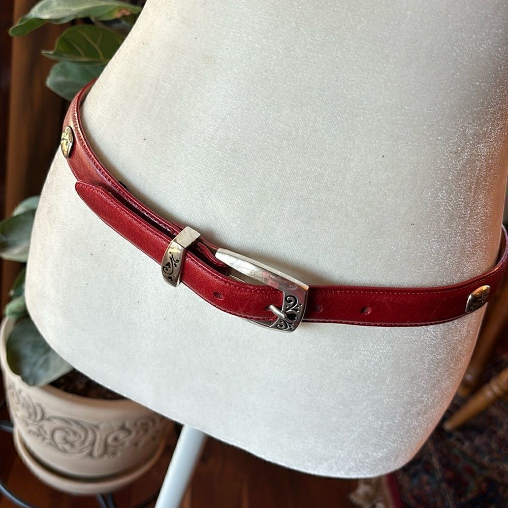 NEW Brighton Cherry Red I Love Golf - Golf Themed Belt - ML 32